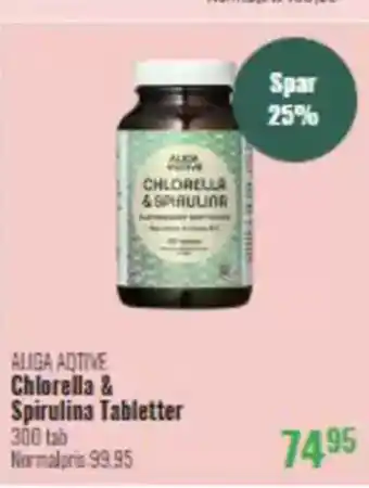 Helsam ALIGA ADTIVE Chlorella & Spirulina Tabletter tilbud