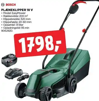 jem & fix BOSCH PLÆNEKLIPPER 18 V tilbud