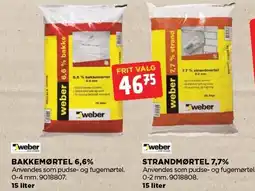 jem & fix BAKKEMØRTEL 6,6% ELLER STRANDMØRTEL 7,7% tilbud