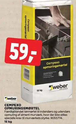 jem & fix CEMPEXO OPMURINGSMØRTEL tilbud