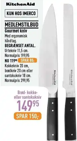 Imerco Gourmet kniv tilbud