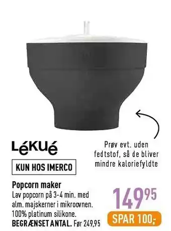 Imerco Popcorn maker tilbud