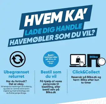 Bilka HVEM KA' LADE DIG HANDLE HAVEMØBLER SOM DU VIL? tilbud