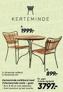 Bilka Kerteminde cafébord eller Kerteminde stol tilbud