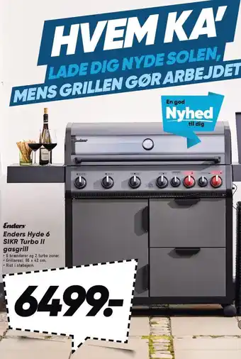 Bilka Enders Hyde 6 SIKR Turbo 11 gasgrill tilbud