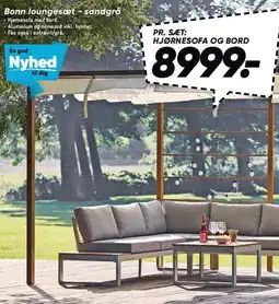 Bilka Hjørnesofa og Bord tilbud