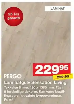 Bauhaus PERGO Laminatgulv Sensation Living tilbud