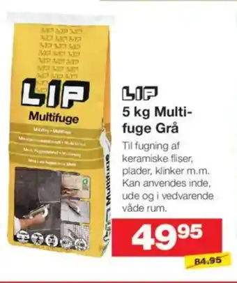 Bauhaus LIP  Multi- fuge Grå tilbud