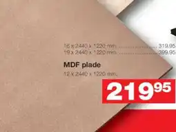Bauhaus MDF plade tilbud