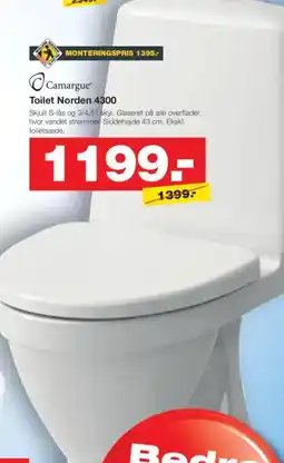 Bauhaus Toilet Norden 4300 tilbud
