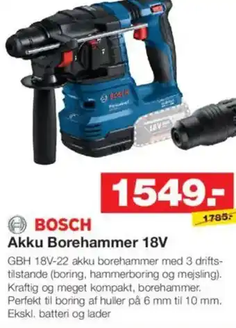 Bauhaus Akku Borehammer 18V tilbud