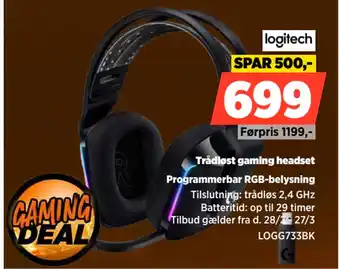 Power Trådløst gaming headset tilbud