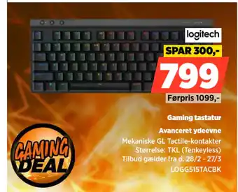 Power Gaming tastatur tilbud