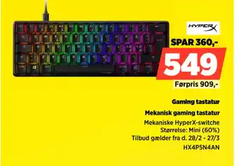 Power Mekanisk gaming tastatur tilbud