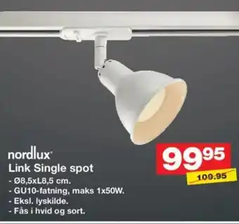 Bauhaus Nordlux link single spot tilbud