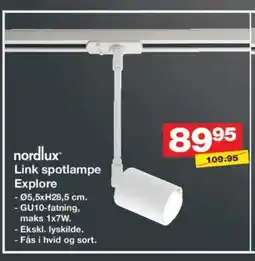 Bauhaus Nordlux link spotlampe explore tilbud