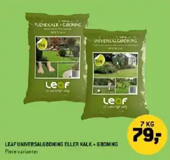 XL-BYG LEAF UNIVERSALGODNING ELLER KALK+GODNING Flere varianter tilbud