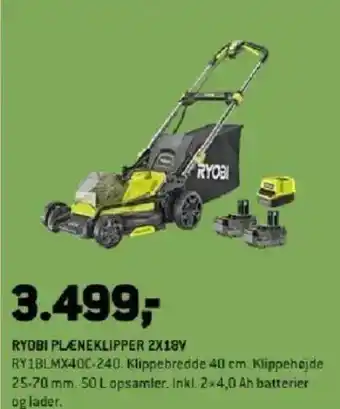 XL-BYG Ryobi pleneklipper 2x18v tilbud