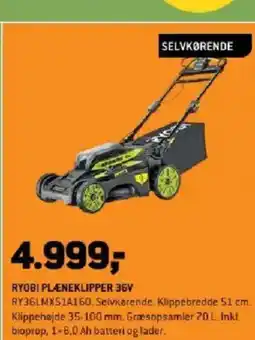 XL-BYG Ryobi pleneklipper 36v tilbud