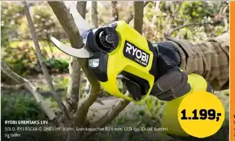 XL-BYG Ryobi grensaks 18v tilbud