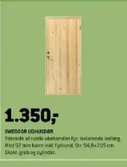 XL-BYG Swedoor udhusdor tilbud