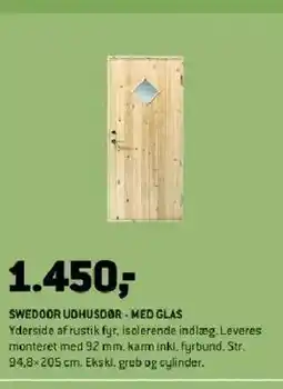 XL-BYG Swedoor udhusdor-med glas tilbud