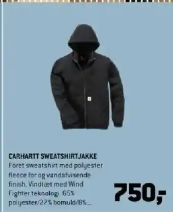 XL-BYG CARHARTT SWEATSHIRTJAKKE tilbud