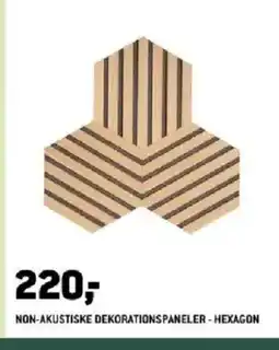 XL-BYG Non-akustiske dekorations paneler - hexagon tilbud
