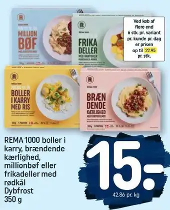 REMA 1000 REMA 1000 færdigretter 350 g tilbud