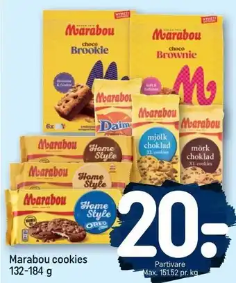 REMA 1000 Marabou cookies 132-184 g tilbud