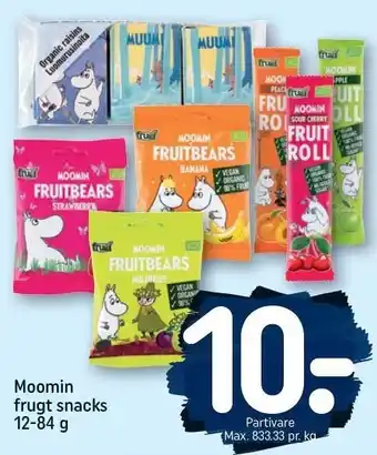 REMA 1000 Moomin frugt snacks 12-84 g tilbud