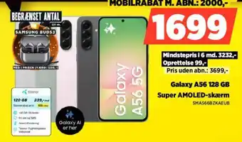 Power Galaxy A56 128 GB Super AMOLED-skærm tilbud