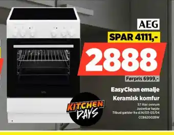 Power EasyClean emalje Keramisk komfur tilbud