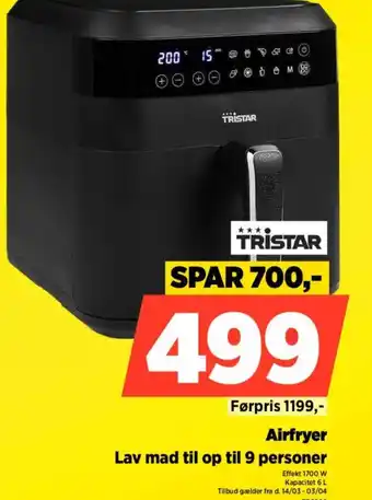 Power Airfryer Lav mad til op til 9 personer tilbud