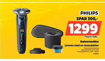 Power Barbermaskine Leveres med en rensestation tilbud