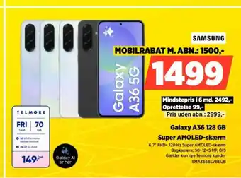 Power Galaxy A36 128 GB Super AMOLED-skærm tilbud