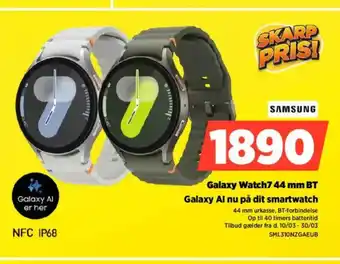 Power Galaxy Watch7 44 mm BT Galaxy Al nu på dit smartwatch tilbud