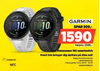 Power Forerunner 165 smartwatch tilbud