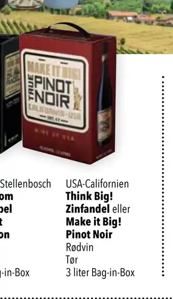 Citti Think Big! Zinfandel eller Make it Big! Pinot Noir tilbud