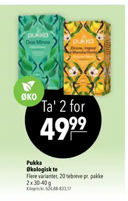 Citti Pukka Økologisk te tilbud