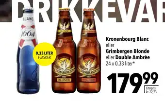 Citti Kronenbourg Blanc eller Grimbergen Blonde eller. Double Ambrèe tilbud