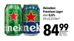 Citti Heineken Premium Lager eller 0,0% tilbud