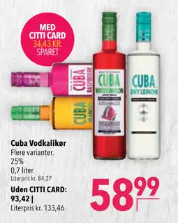 Citti Cuba Vodkalikør tilbud