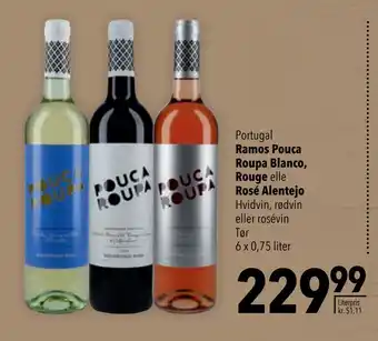 Citti Ramos Pouca Roupa Blanco, Rouge elle Rosé Alentejo tilbud