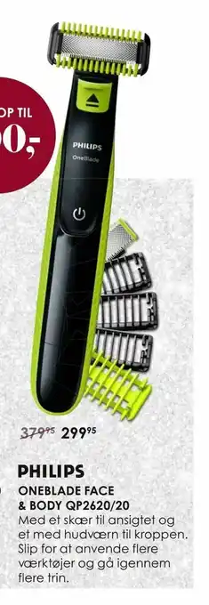 Matas Oneblade face & body qp2620/20 tilbud