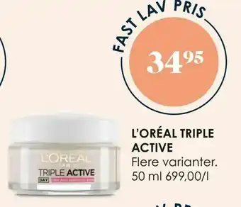 Matas L'oréal triple active tilbud