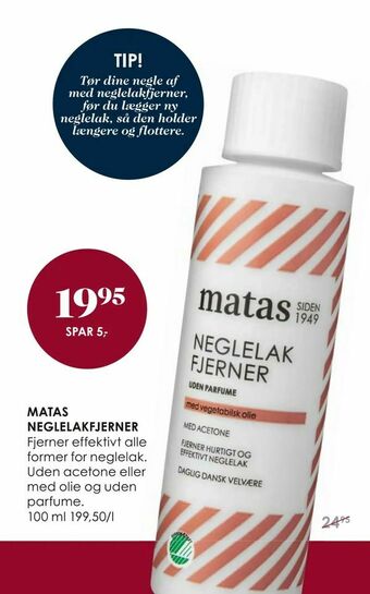 Matas Matas neglelakfjerner tilbud