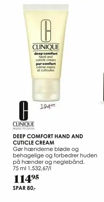 Matas Deep comfort hand and cuticle cream tilbud