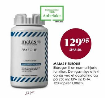 Matas Matas fiskeolie tilbud
