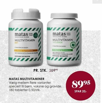 Matas Matas multivitaminer tilbud
